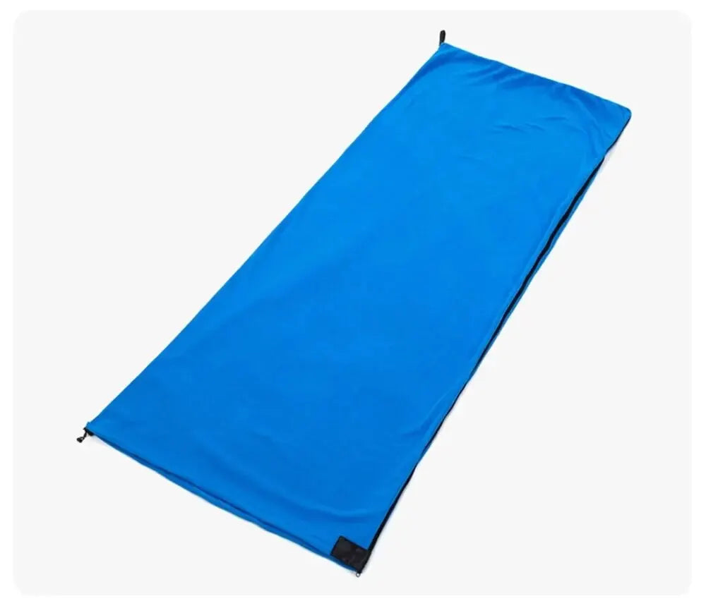 Portable Ultra-Light Fleece Sleeping Bag Polar Travel Sheets for Adults, Ideal for Outdoor Camping. Provides Warmth and Comfort as a Sleeping Bag Liner - Delicate Leather