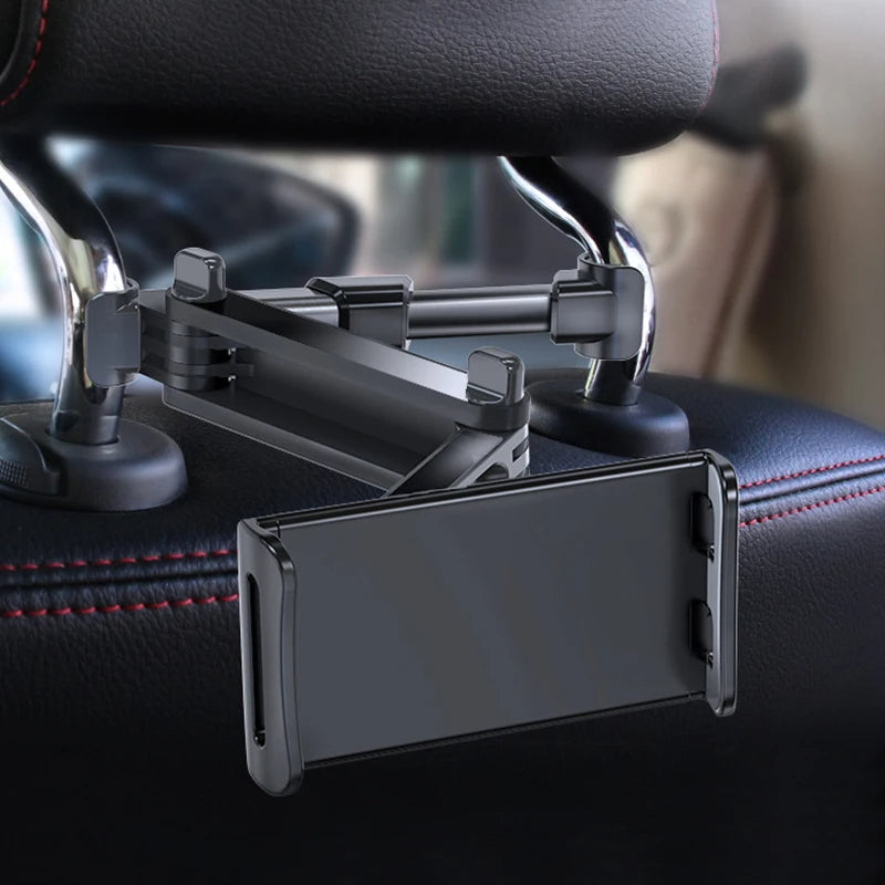 360 Rotation Universal Car Back Seat Headrest Mount Holder: Mini Tablet PC and Auto Phone Stand - Delicate Leather