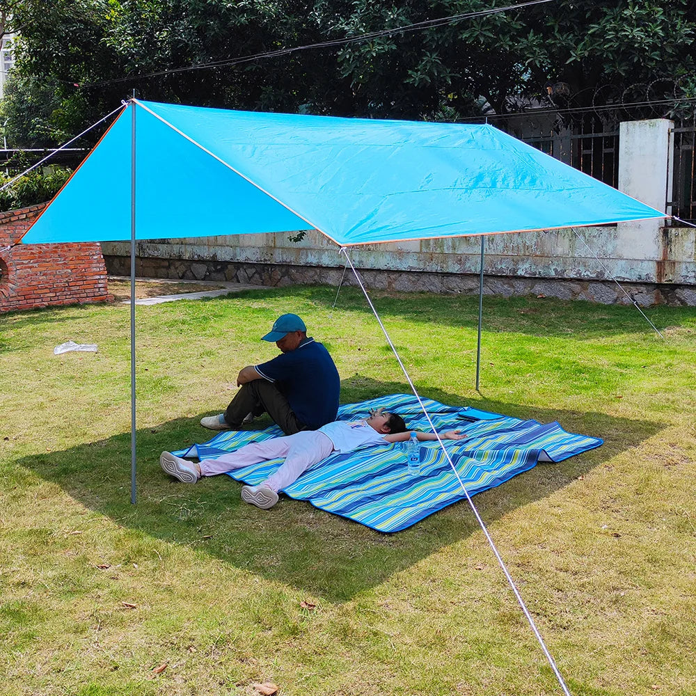 Outdoor Portable Picnic Blanket Waterproof Beach Cushion Mat for Baby Sleeping, Moistureproof Plaid Multiplayer Camping Mat