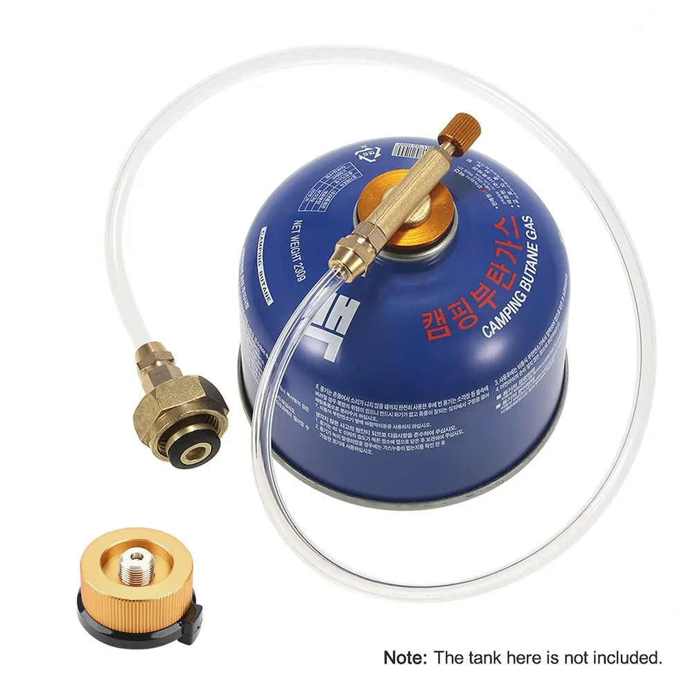 Outdoor Camping Gas Stove Propane Refill Adapter: Cylinder Converter Filling Tank Coupler Accessories for Convenient Gas Refills - Delicate Leather