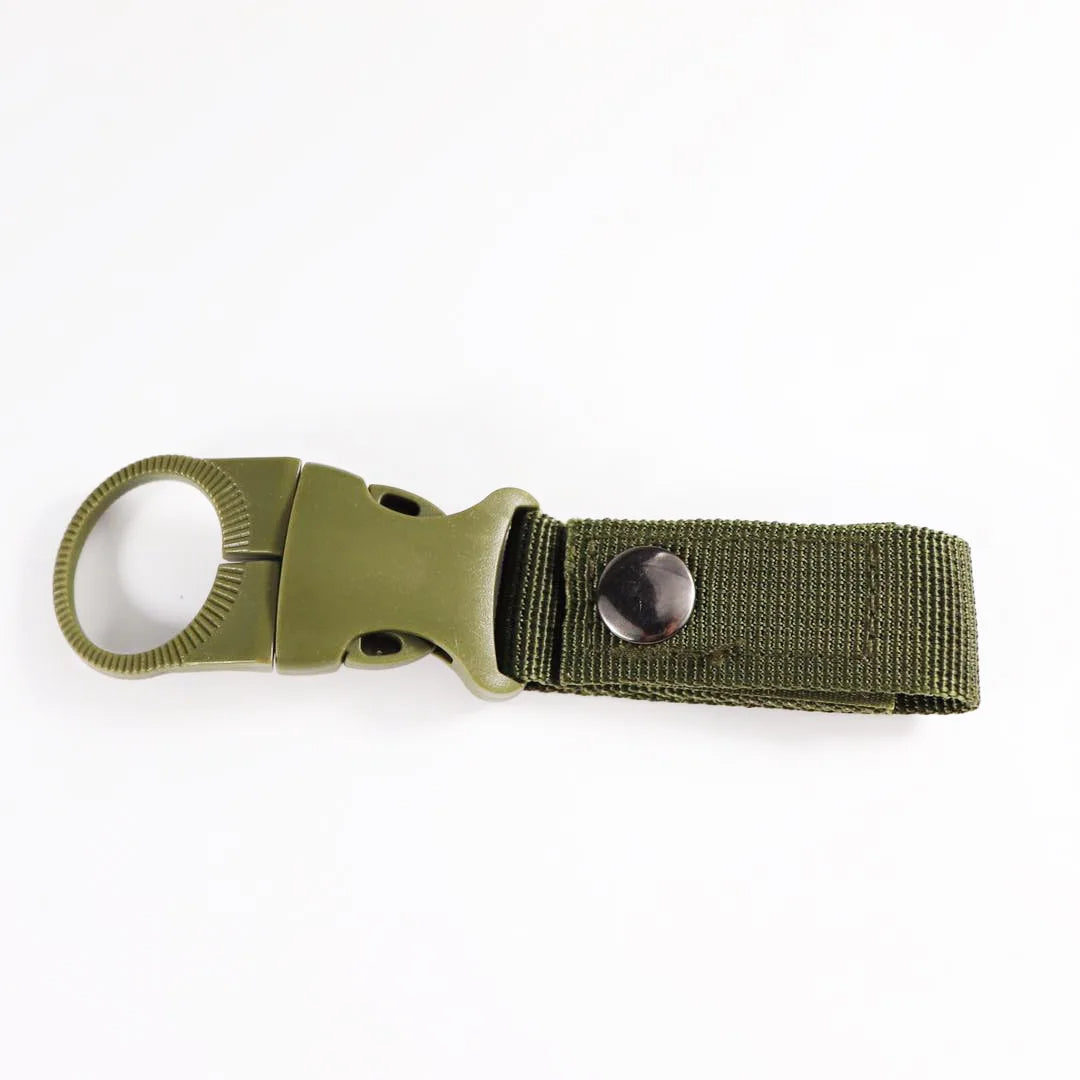 Multifunctional Water Bottle Holder Climbing Carabiner Belt Backpack Hanger Hooks Clip with Nylon Webbing Buckle Hook, Ideal for Outdoor Activities - Delicate Leather
