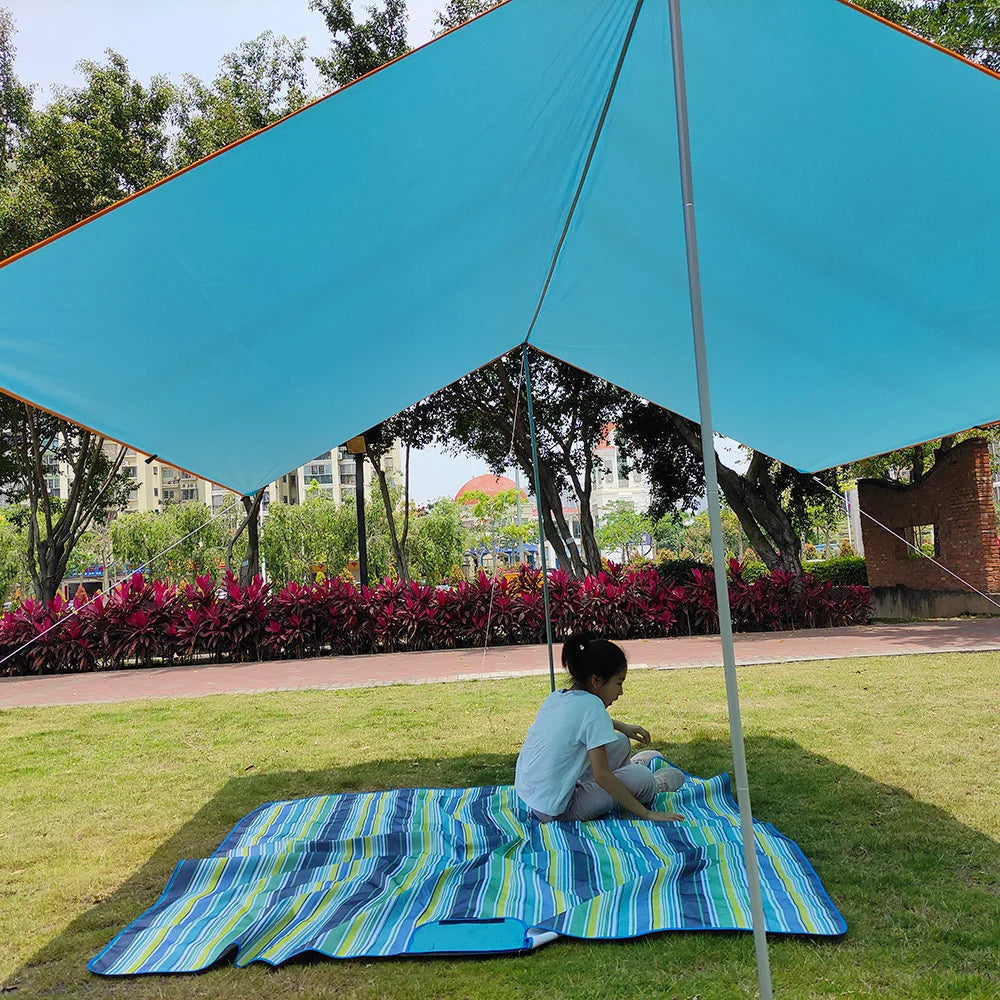 Outdoor Portable Picnic Blanket Waterproof Beach Cushion Mat for Baby Sleeping, Moistureproof Plaid Multiplayer Camping Mat