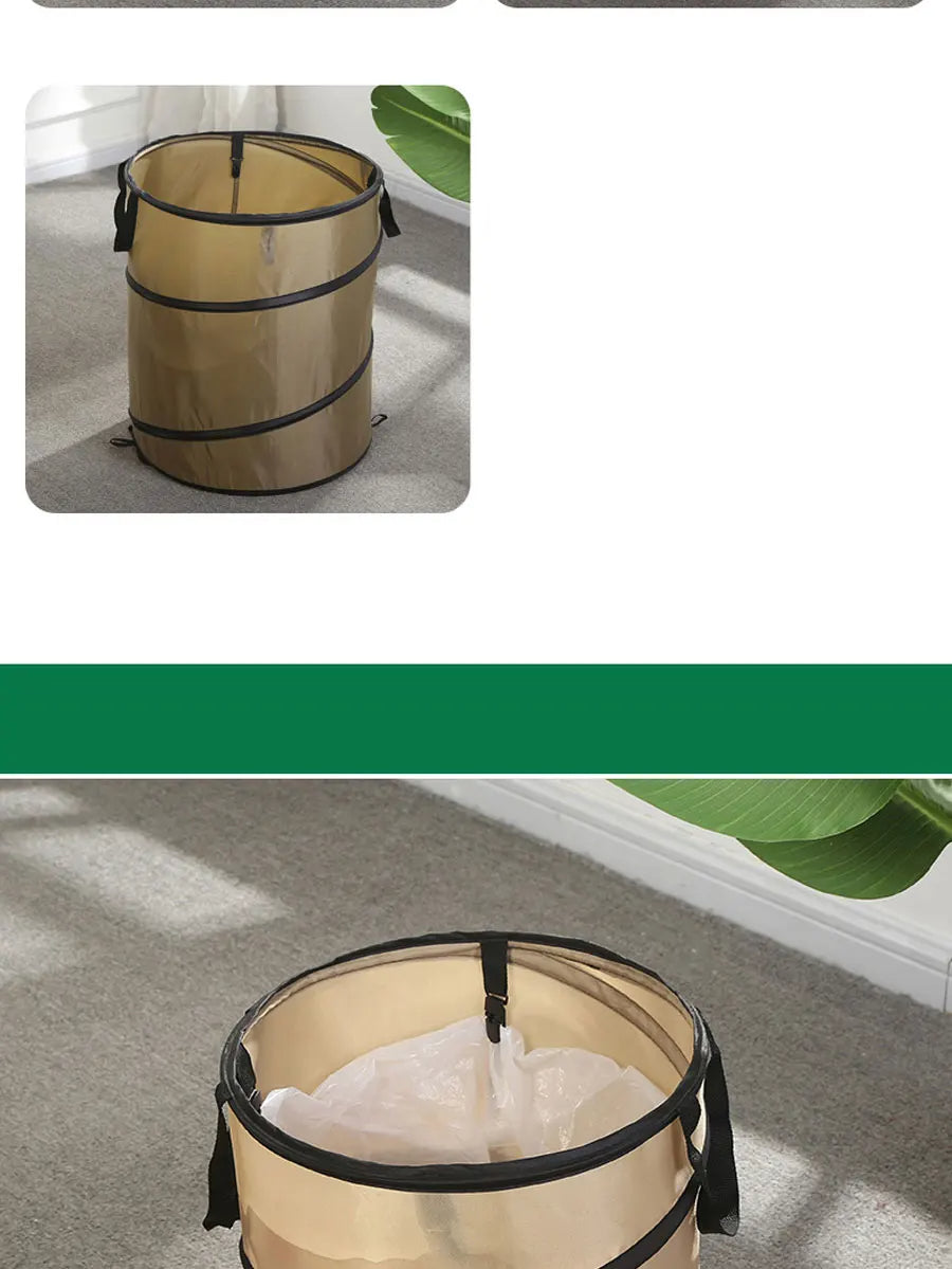 1pc Pop-up Trash Can, Collapsible Car Garbage Can, Car Trash Bag with Elastic Band Hanging, Car Waste Basket with Velcro