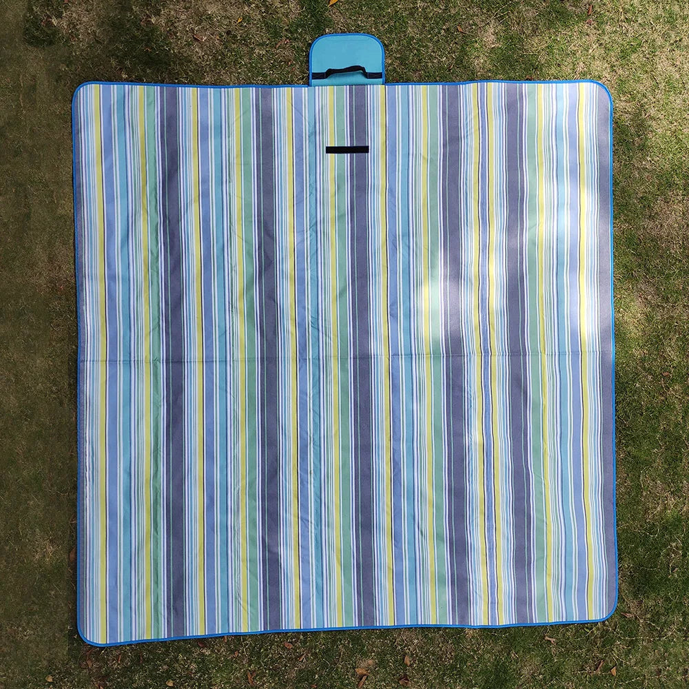 Outdoor Portable Picnic Blanket Waterproof Beach Cushion Mat for Baby Sleeping, Moistureproof Plaid Multiplayer Camping Mat