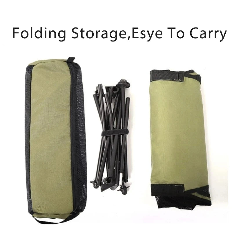 Outdoor Folding Moon Chairs: Ultralight Aluminum Alloy Chairs for Fishing, Picnics, BBQs, and Beach Camping, Portable and Leisurely Option for Outdoor Activities - Delicate Leather