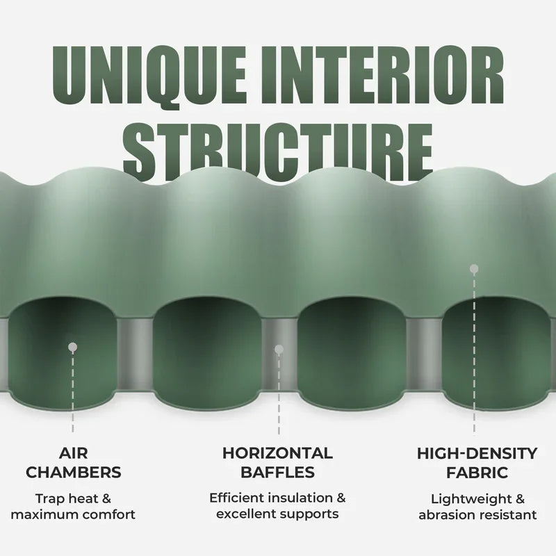 Outdoor Inflatable Air Mattress with Built-in Pillow Pump 10cm Thickness Ultralight Sleeping Pad, Splicing Mattress Ideal for Camping - Delicate Leather