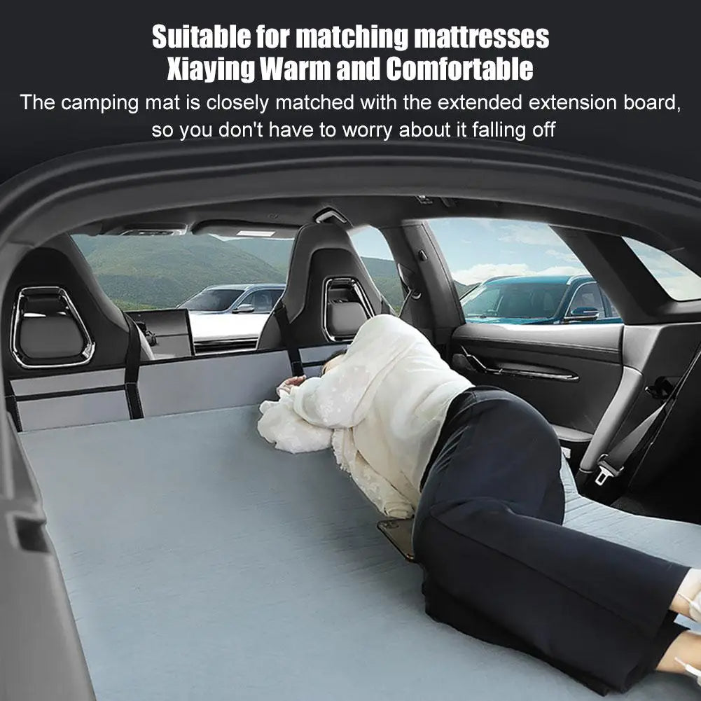 Camping Mattress Accessories, Custom Fitting Mattress with Headrest, Suitable for Honda Cars, Extra Long Design for Comfortable Camping - Delicate Leather