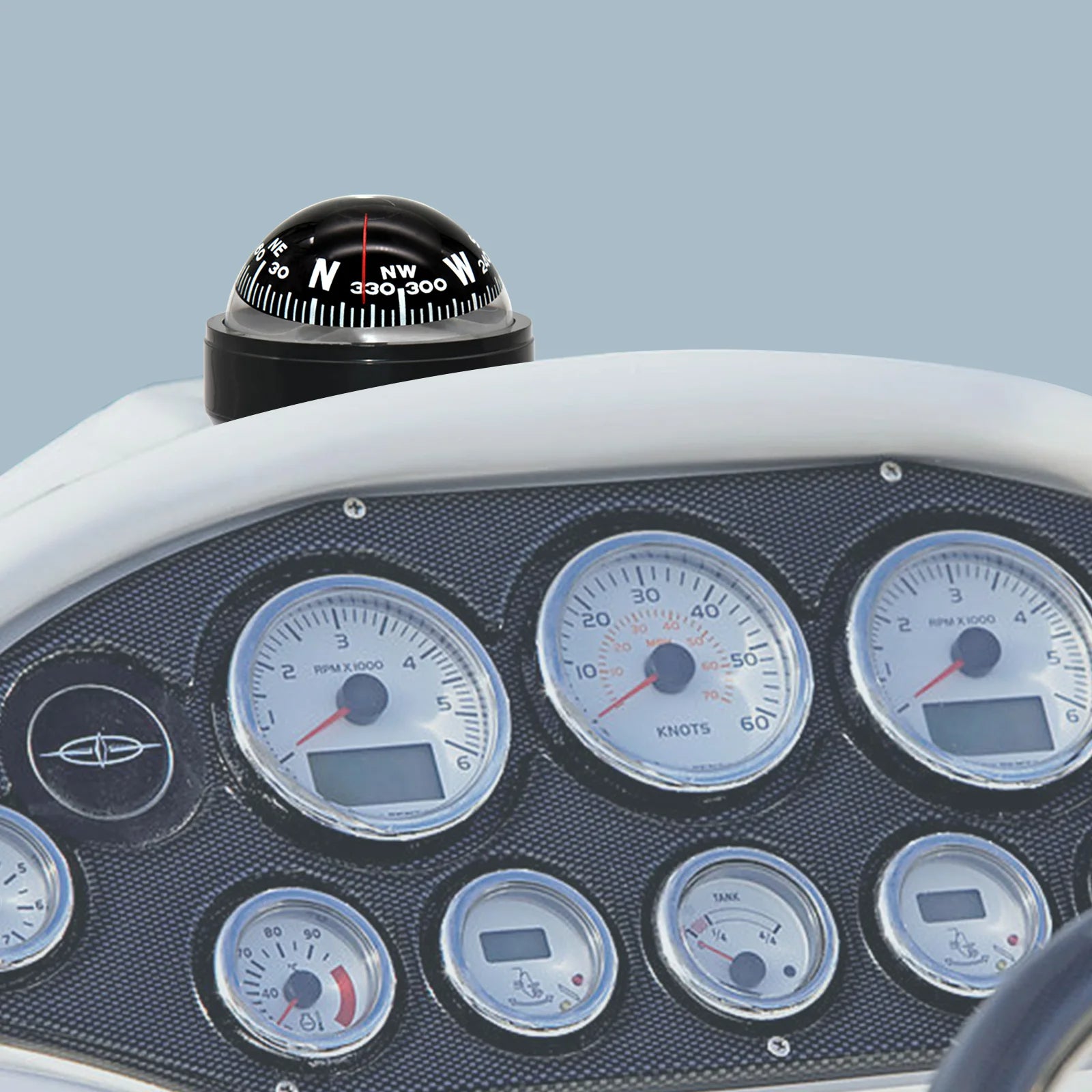 Mini Waterproof Electronic Navigation Compass, Essential Camping Gear, Small Guide Ball for Marine, Boat, and Vehicle Navigation - Delicate Leather