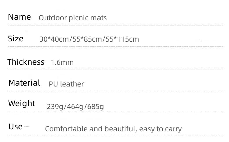 Table Mat Camping Wood Roll Table Mat PU Leather Thicken Waterproof Heat-Resistant Wooden Desk Pad For Outdoor Picnic BBQ - Delicate Leather