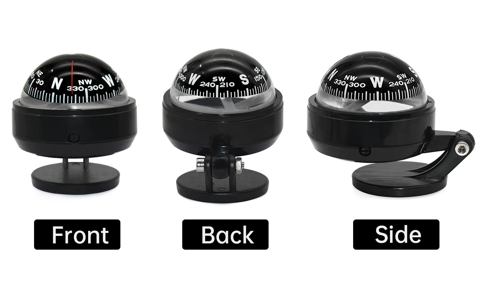 Mini Waterproof Electronic Navigation Compass, Essential Camping Gear, Small Guide Ball for Marine, Boat, and Vehicle Navigation - Delicate Leather