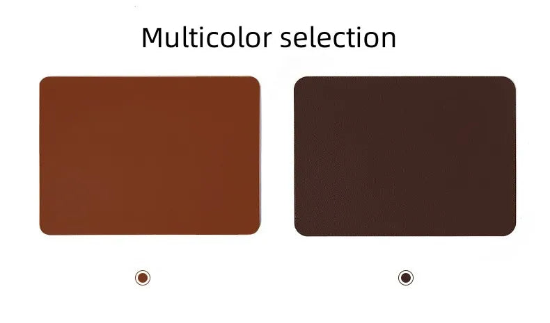 Table Mat Camping Wood Roll Table Mat PU Leather Thicken Waterproof Heat-Resistant Wooden Desk Pad For Outdoor Picnic BBQ - Delicate Leather