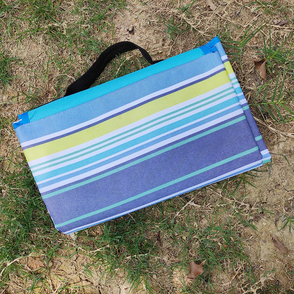 Outdoor Portable Picnic Blanket Waterproof Beach Cushion Mat for Baby Sleeping, Moistureproof Plaid Multiplayer Camping Mat