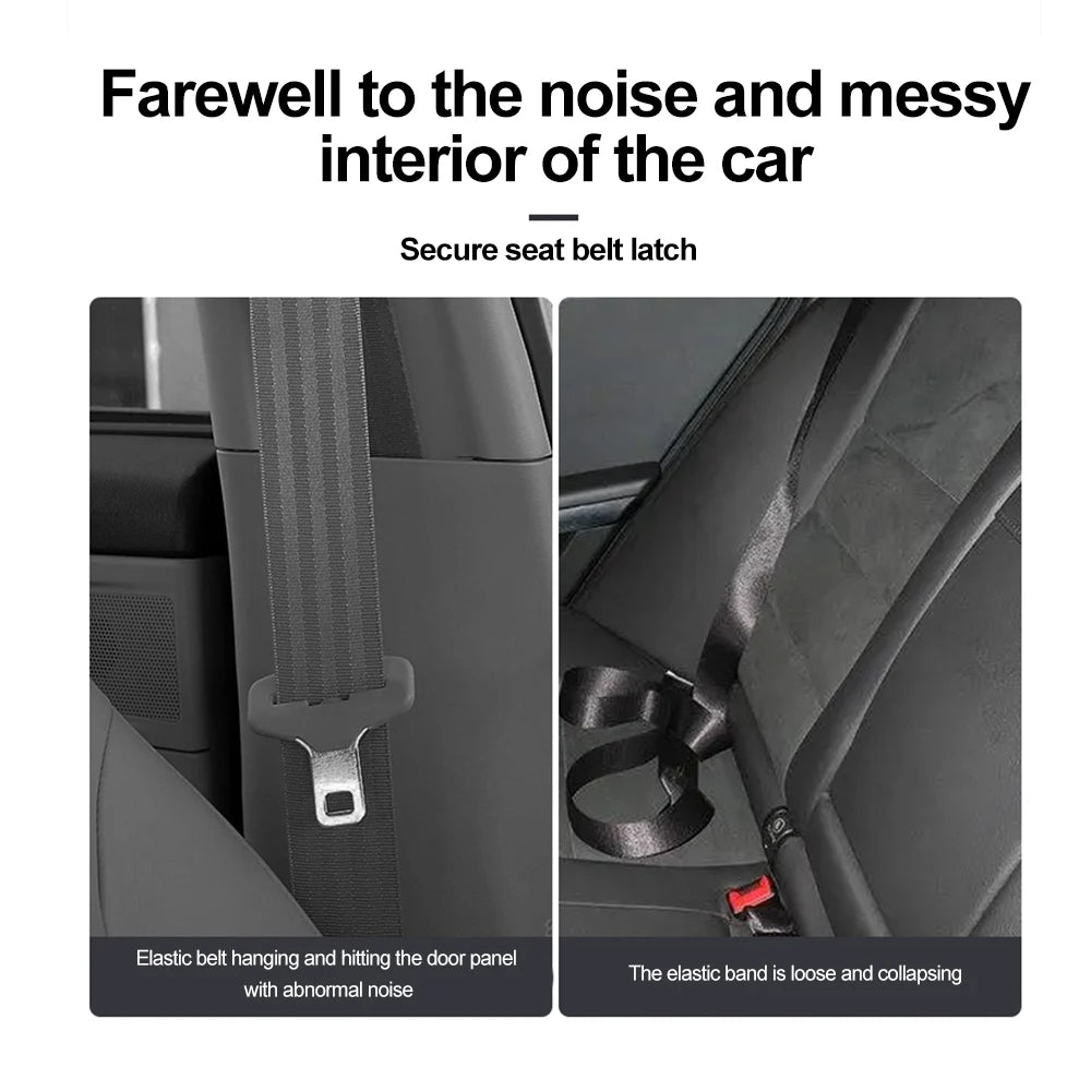 Magnetic Car Seat Belt Holder: Anti-Wear Stabilizer with Adhesive Fastener Clip for Enhanced Auto Seat Safety and Interior Supplies