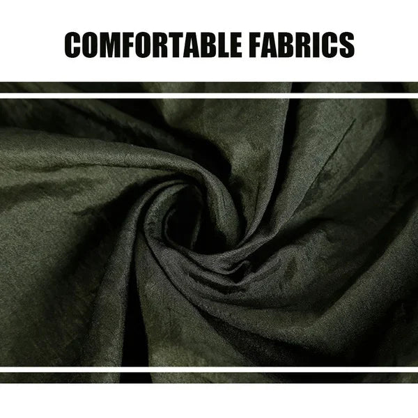 New Single Person Portable Outdoor Camping Hammock: High Strength Parachute Fabric Hanging Bed with Nylon Color Matching Hammock - Delicate Leather