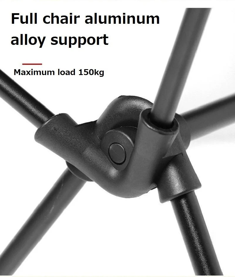 Outdoor Folding Moon Chairs: Ultralight Aluminum Alloy Chairs for Fishing, Picnics, BBQs, and Beach Camping, Portable and Leisurely Option for Outdoor Activities - Delicate Leather