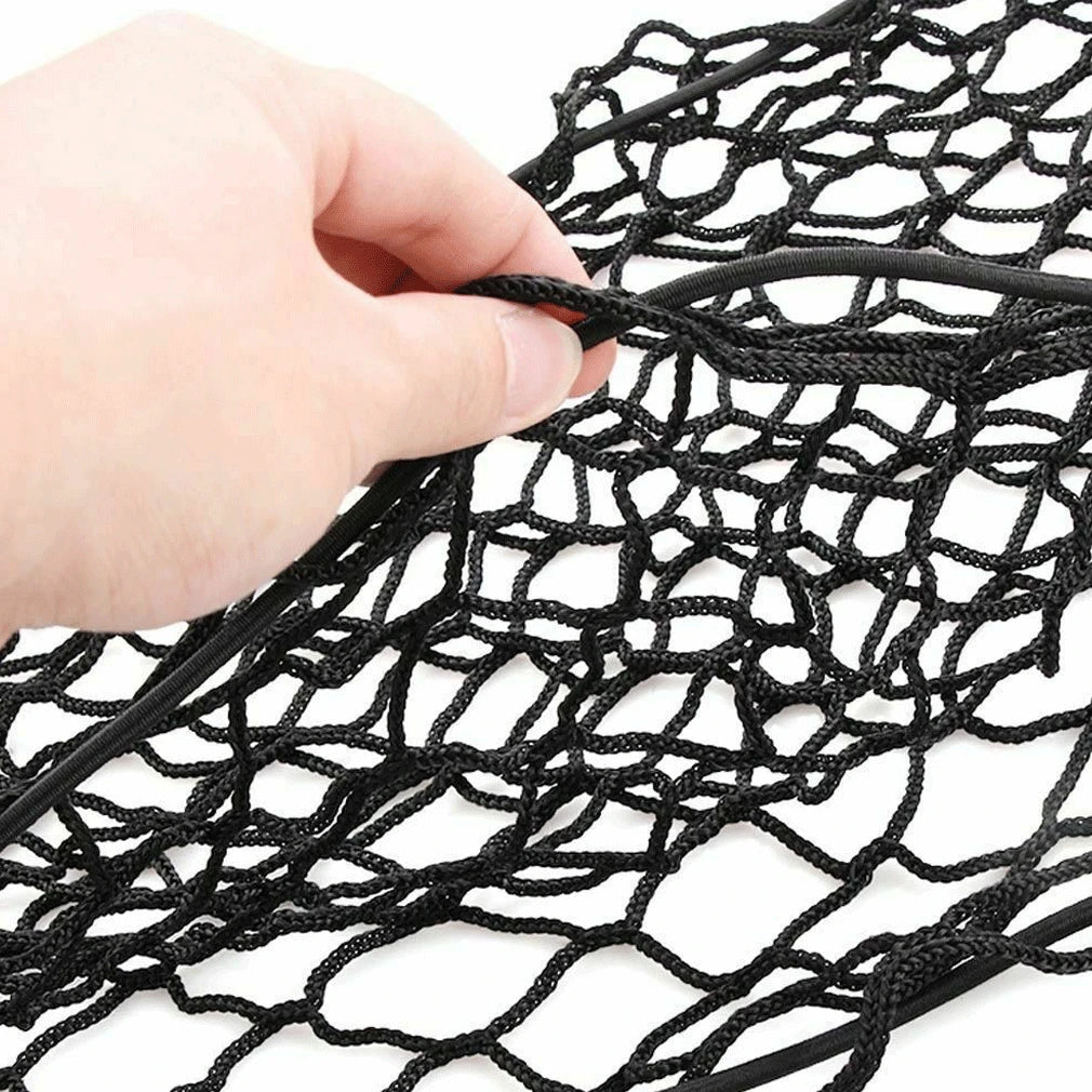 Car-Styling Boot String Mesh Elastic Nylon Rear Back Cargo Trunk Storage Organizer Luggage Net Holder Auto Accessory - Delicate Leather