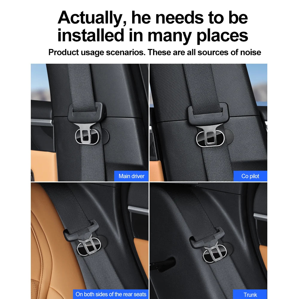 Magnetic Car Seat Belt Holder: Anti-Wear Stabilizer with Adhesive Fastener Clip for Enhanced Auto Seat Safety and Interior Supplies