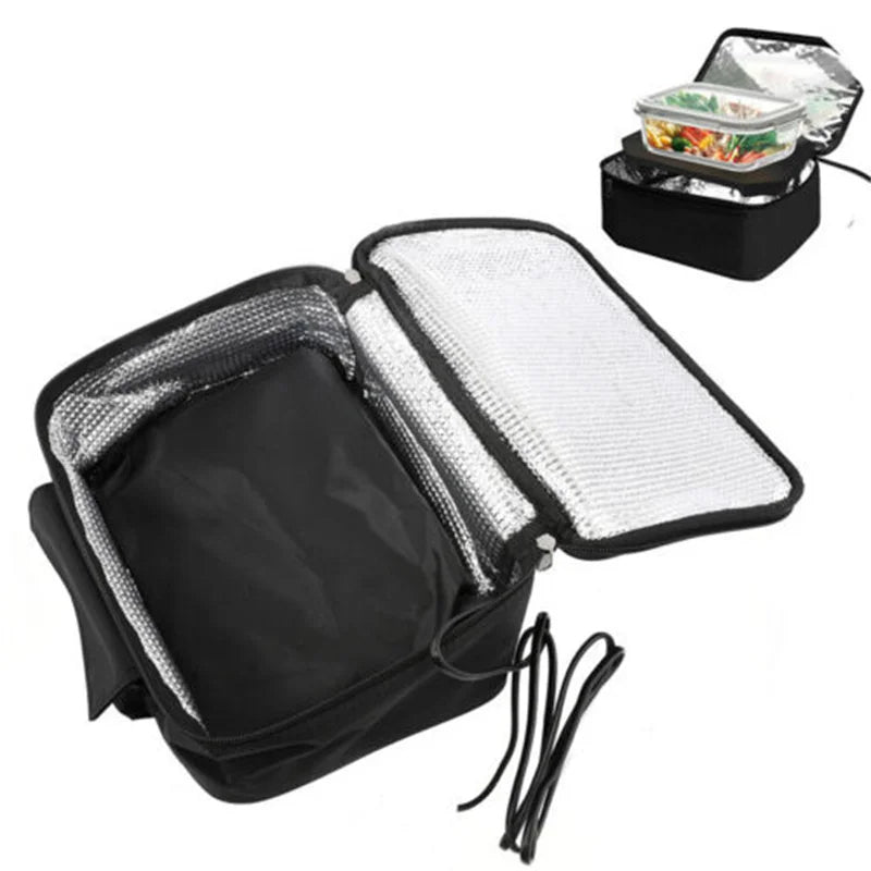 Portable Mini Car Microwave: 12V Electric Oven for Fast Heating, Ideal for Picnics, Travel, Camping, and Food Cooking on the Go - Delicate Leather