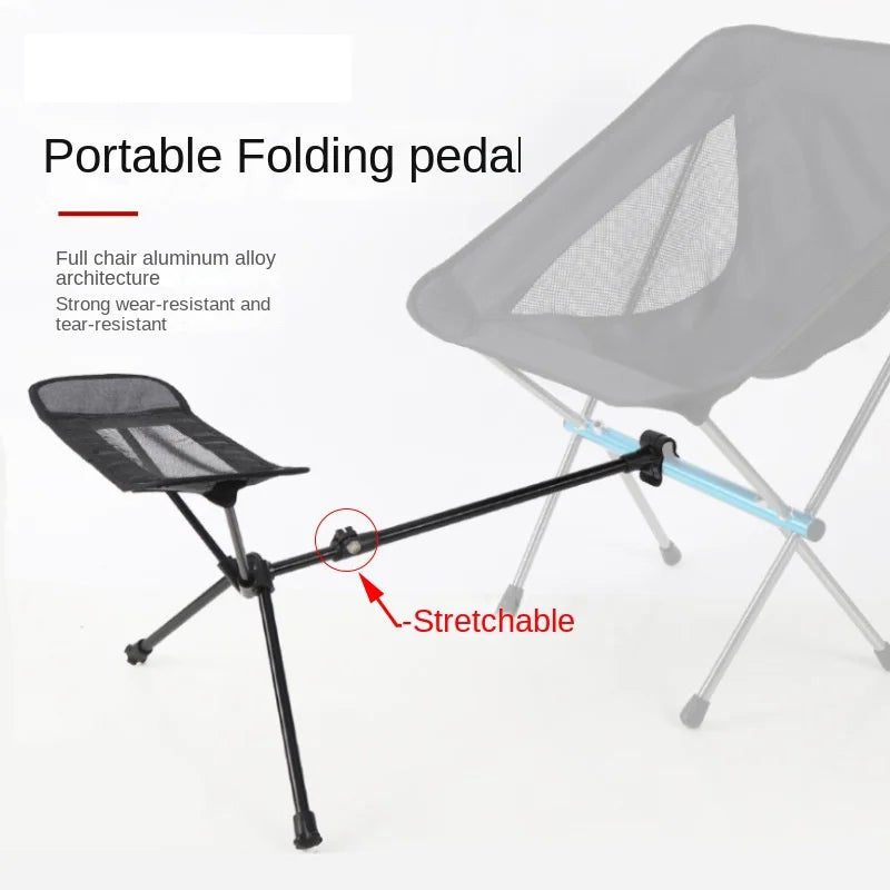 Outdoor Folding Moon Chairs: Ultralight Aluminum Alloy Chairs for Fishing, Picnics, BBQs, and Beach Camping, Portable and Leisurely Option for Outdoor Activities - Delicate Leather