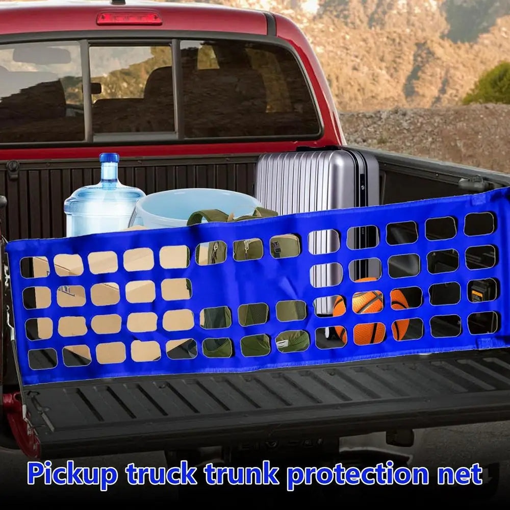 Cargo Net Trunk Bed Organizer: Convenient Storage Solution for Trucks, SUVs, and Cars, Ideal for Holding Groceries and Other Items in Place in the Pickup Truck Bed - Delicate Leather