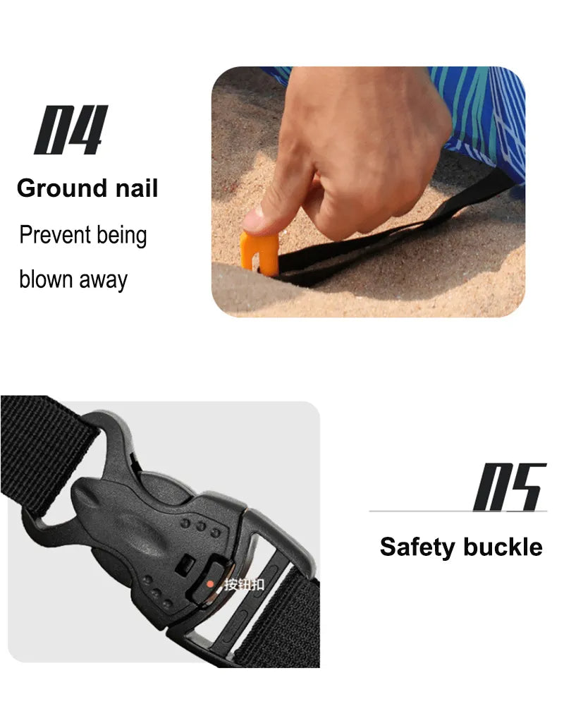 Portable Camping Inflatable Sofa Air Lounger for Outdoor Relaxation, Waterproof and Floating Design Ideal for Beach Lounging and Lazy Days Outdoors - Delicate Leather