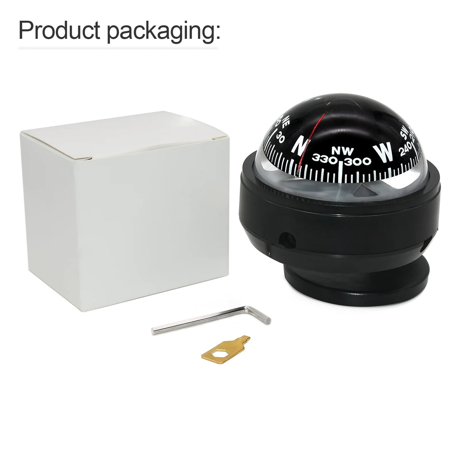 Mini Waterproof Electronic Navigation Compass, Essential Camping Gear, Small Guide Ball for Marine, Boat, and Vehicle Navigation - Delicate Leather