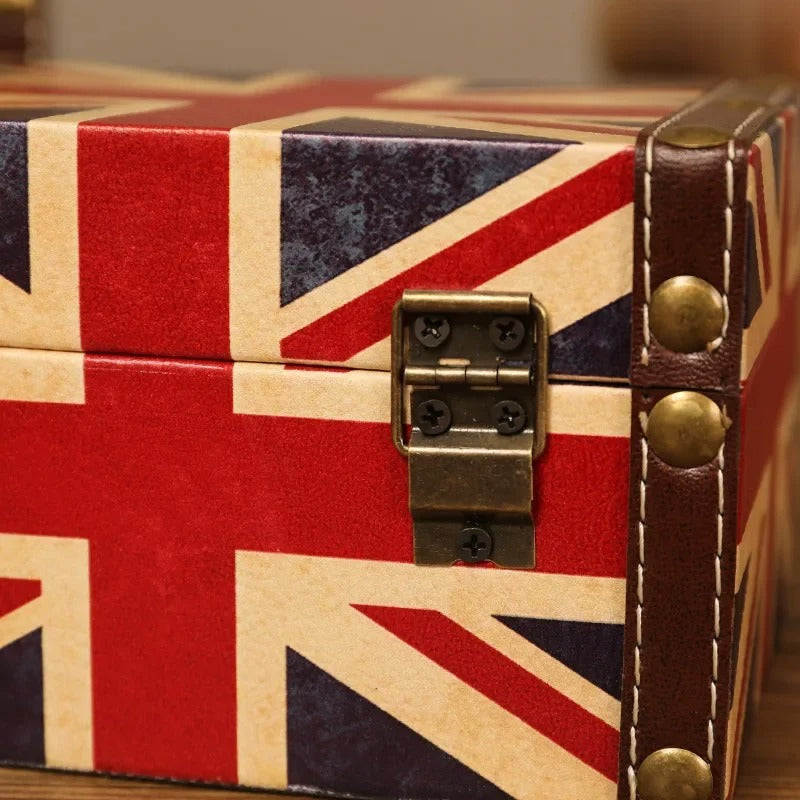 European Vintage Storage Box - Desktop Cosmetics Sundry Storage Box, Leather Candy Box, Gift Box - Delicate Leather