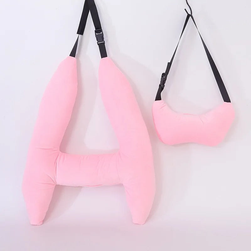 Cute Animal Pattern Kid Neck Head Support U-Shape Travel Pillow - Delicate Leather