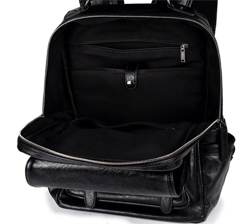 Fashion Custom Brand Teenager School Bag PU Leather Stylish Rucksack Business 15.6" Laptop Backpack For Unisex - Delicate Leather