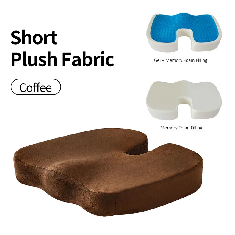 Gel Foam Pad – Cooling Mat with Washable Cover for Cars, Office, and Home - Delicate Leather