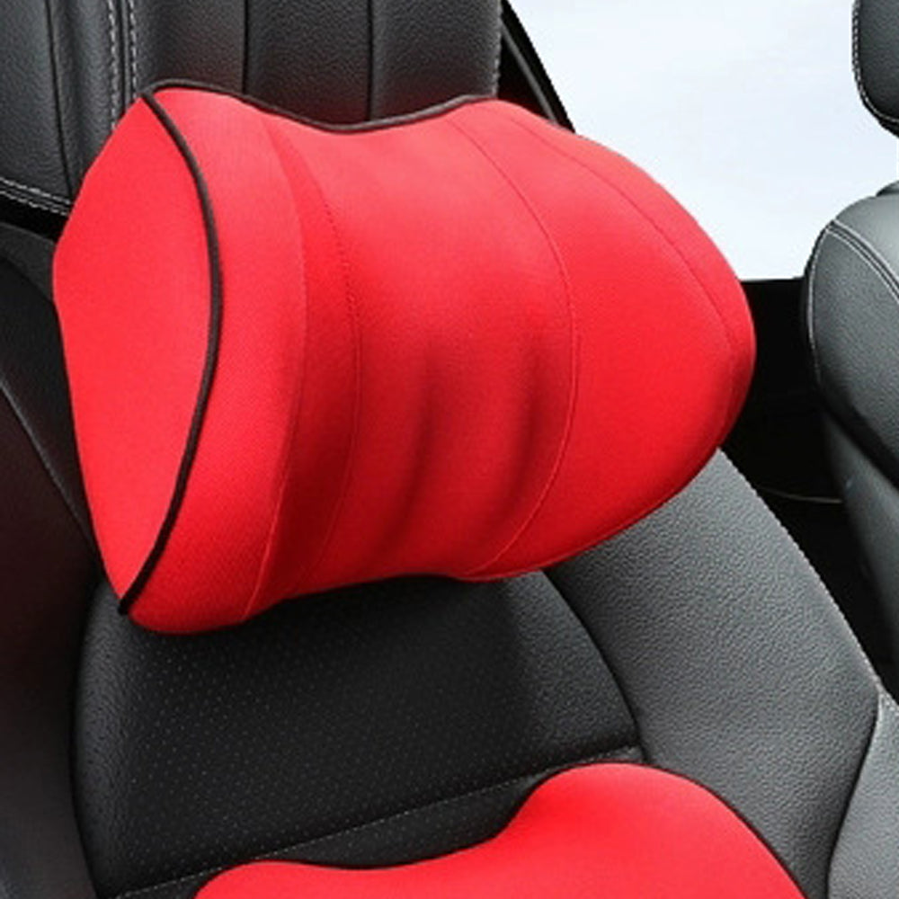 Luxury Memory Foam Car Headrest Neck Pillow - Delicate Leather