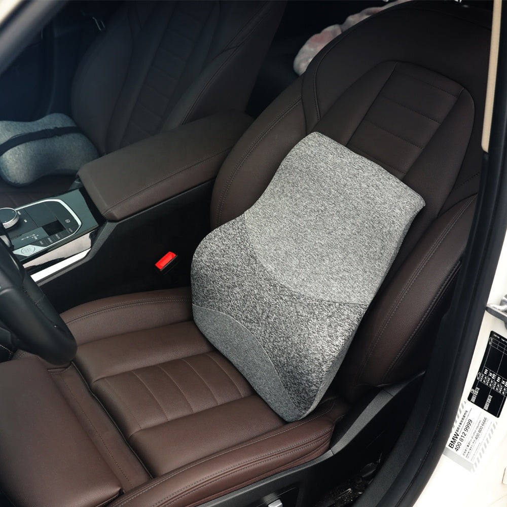 Professional Softness Car Back Pillow Neck Seat Waist Cushion Pad Lumbar Rest Pillow - Delicate Leather