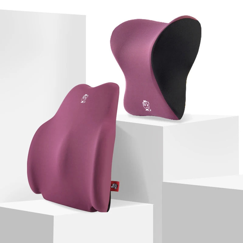 High Density Foam Lumbar Support and Back Support Gel-Infused Viscoelastic PU Orthopedic Chair Memory Foam Office Neck Pillow