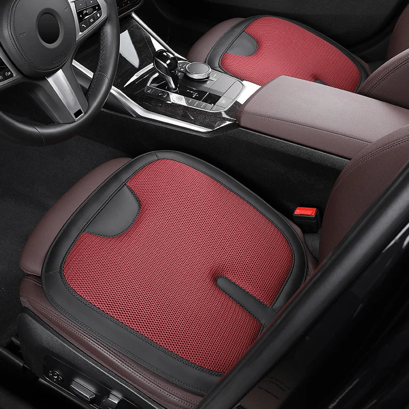 Universal Breathable Car Seat Cushion Protector - Cooling Ice Silk Front Seat Mat - Delicate Leather