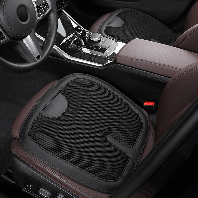 Universal Breathable Car Seat Cushion Protector - Cooling Ice Silk Front Seat Mat - Delicate Leather
