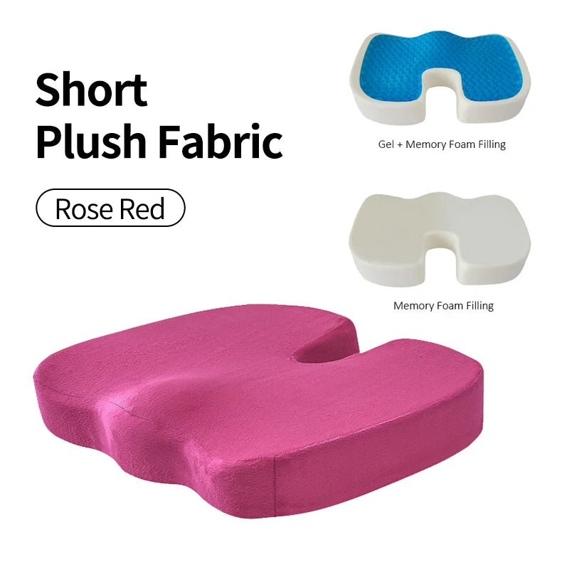 Gel Foam Pad – Cooling Mat with Washable Cover for Cars, Office, and Home - Delicate Leather