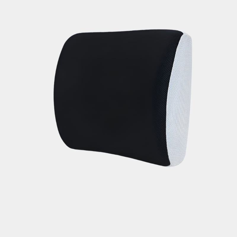 Eco-Friendly Cotton & Memory Foam Lumbar Support Cushion – 4D Breathable Mesh Pillow for Car, Reading, and Bed Rest - Delicate Leather