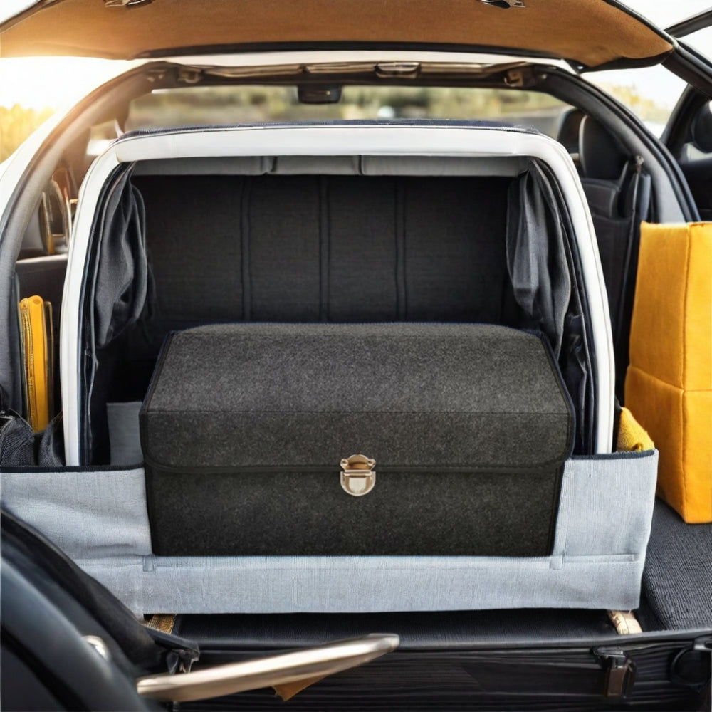 2024 Classic Style Foldable Felt Car Trunk Storage Box
