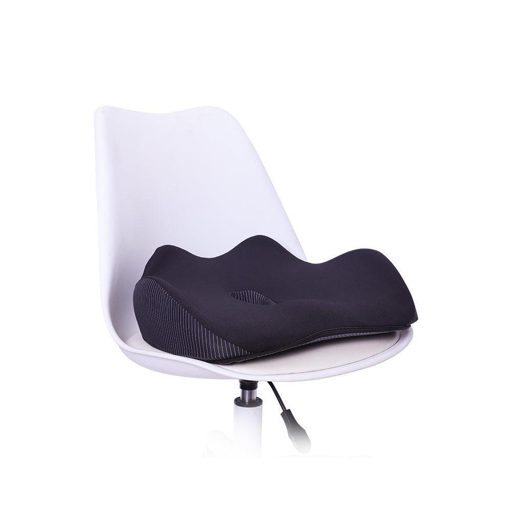 Memory Foam Coccyx Seat Cushion - Anti-Hemorrhoids Booster for Drivers and Office Chairs - Delicate Leather