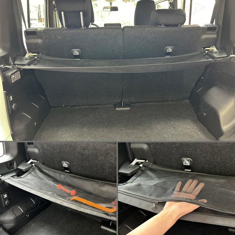 Rear Trunk Cargo Organizer Pouch - Car Cargo Net Storage Bag - Delicate Leather