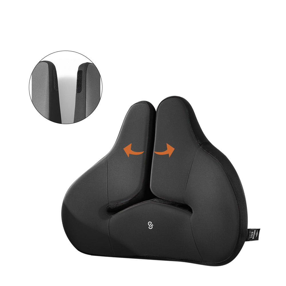 Memory Foam Waist Cushion With Slow Rebound for Reading Bed Rest Car Lumbar Support Back Cushion For Office - Delicate Leather