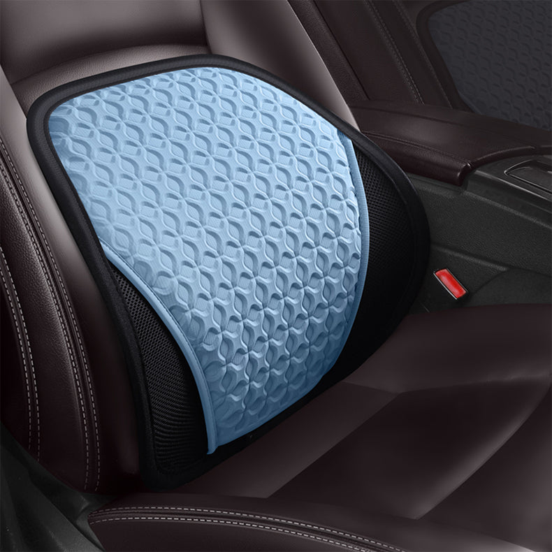 Integrated Gel Lumbar Support for Car Seats - Pressure Relief and Cooling - Delicate Leather