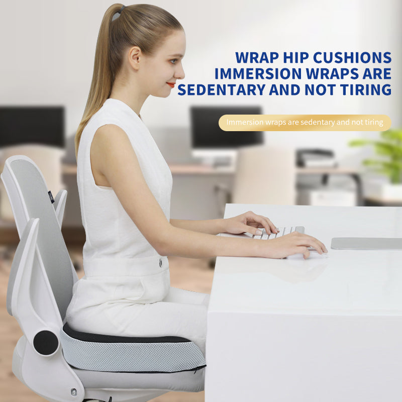 Eco-Friendly Gel Infused Memory Foam Seat Chair Cushion for Coccyx and Sciatica Back Pain Relief - Delicate Leather