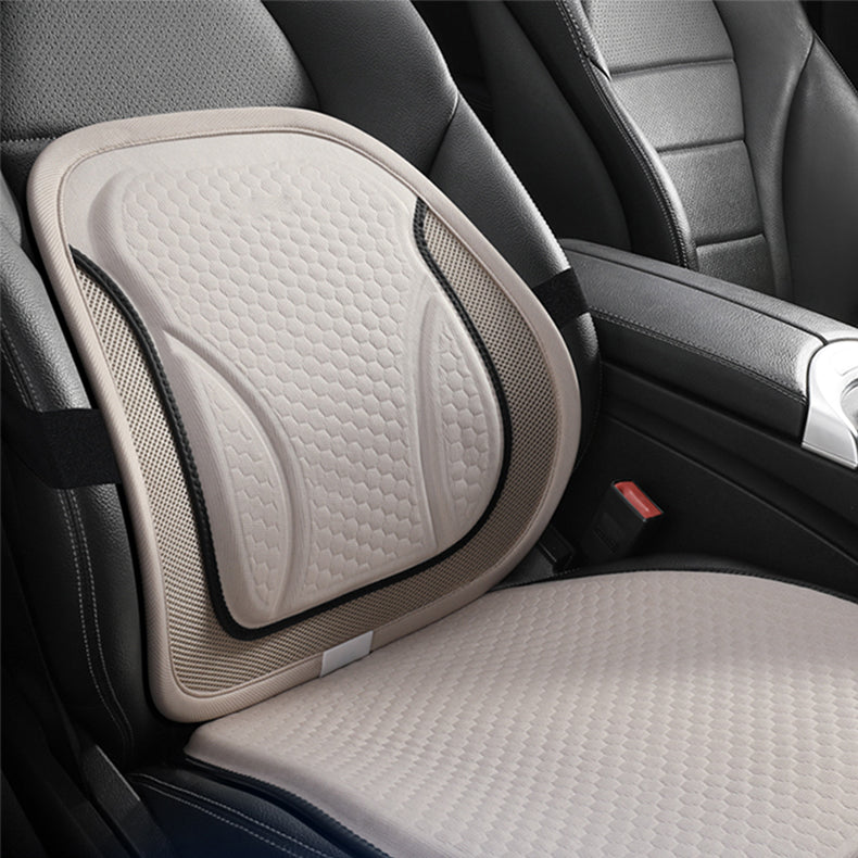 Integrated Gel Lumbar Support Seat Cushion with Enhanced Cooling for Car and Office Chair