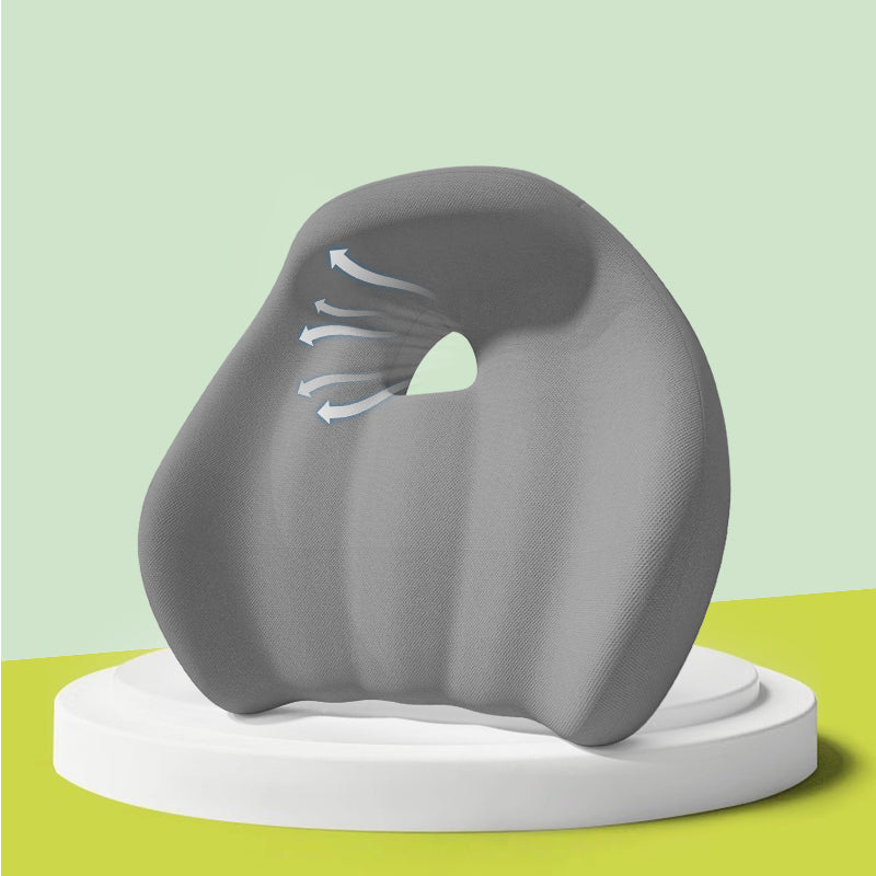 Enhanced Non-slip Orthopedic Memory Foam Seat Cushion for Tailbone Pain Relief – Office Chair & Outdoor Use - Delicate Leather