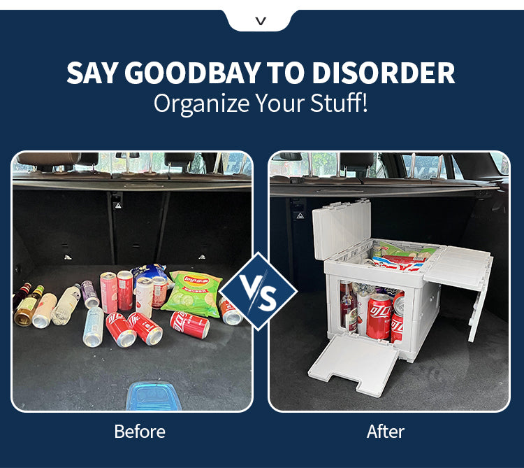 Camping Folding Storage Boxes - Outdoor Collapsible Car Clothes Foldable Plastic Organizer Bins & Camping Storage Boxes - Delicate Leather