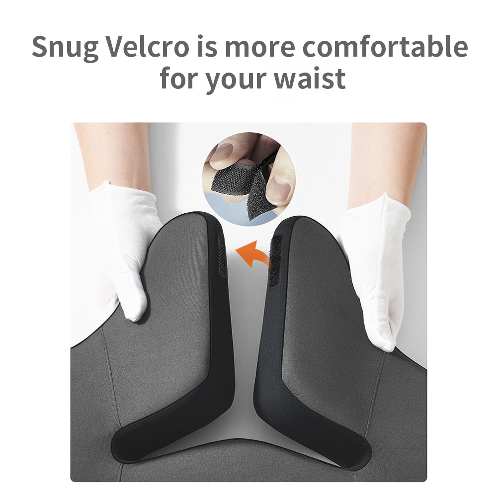 Memory Foam Waist Cushion With Slow Rebound for Reading Bed Rest Car Lumbar Support Back Cushion For Office - Delicate Leather