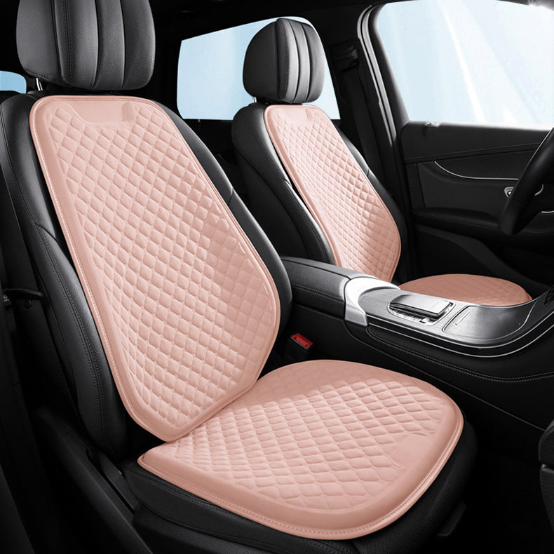 Gel Seat Cushion Pad – Foldable Cooling Cushion with Washable Cover for Cars, Office, and Home - Delicate Leather