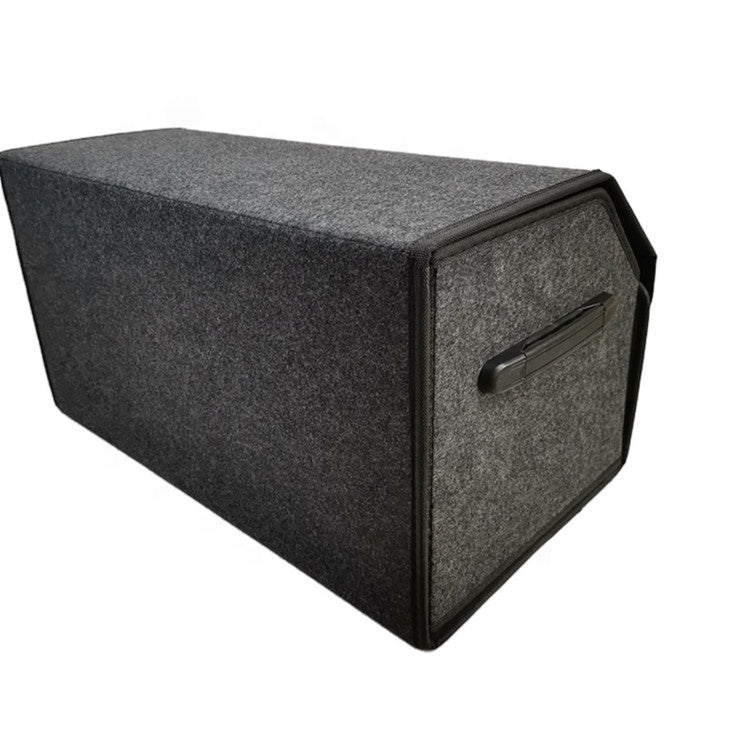 2024 Classic Style Foldable Felt Car Trunk Storage Box - Delicate Leather