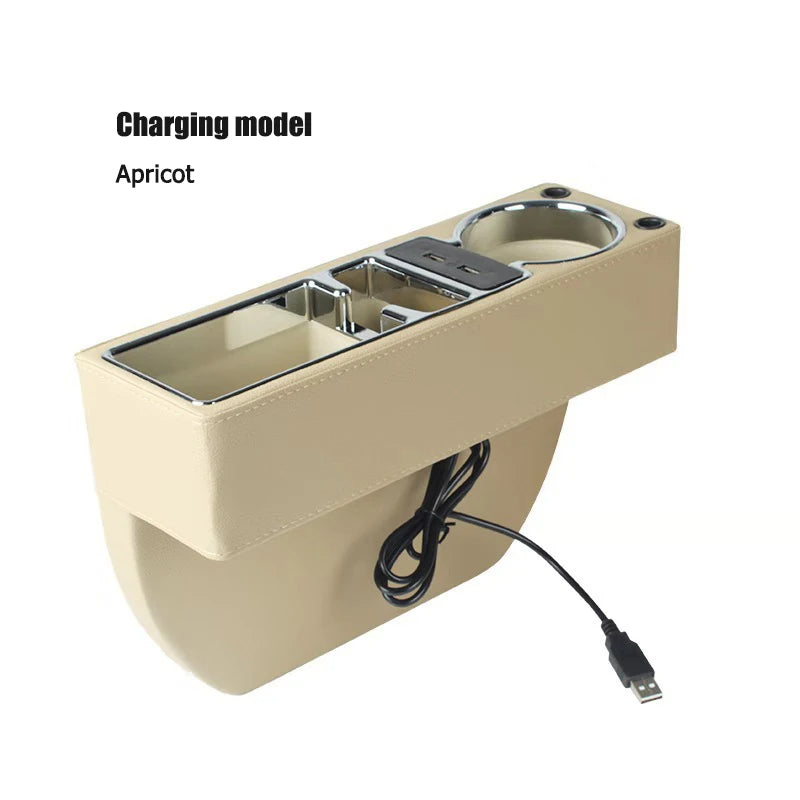 Car Organizer Accessories Seat Gap Fillers Leather Between the Seat Car Organizer Cup Holder